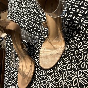 Clear/nude heels